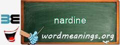 WordMeaning blackboard for nardine